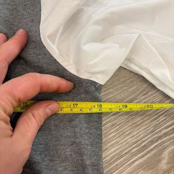 Dalia Womens Long Sleeve Blouse Layered Look Size Large  Grey White sz S - Picture 9 of 9